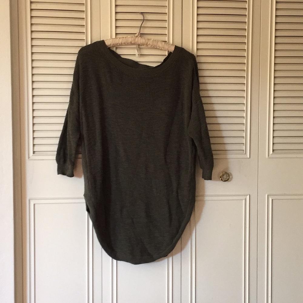 Express Oversized Green Sweater